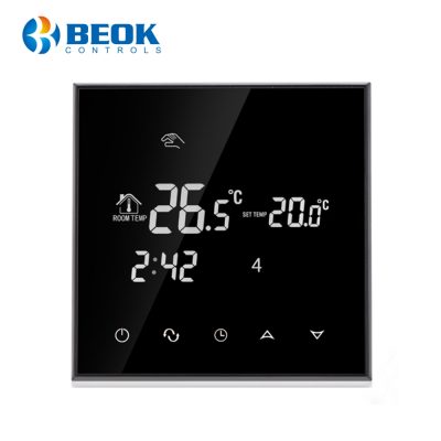 Termostato Wi-Fi per riscaldamento elettrico a pavimento BeOK TGT70WIFI-EP, Applicazione mobile Smart Life.