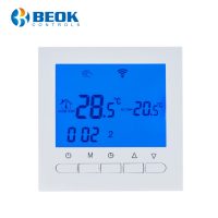 Termostato WiFi per caldaia a gas e riscaldamento a pavimento, Applicazione mobile Smart Life, BeOk BOT-313WiFi colore blu