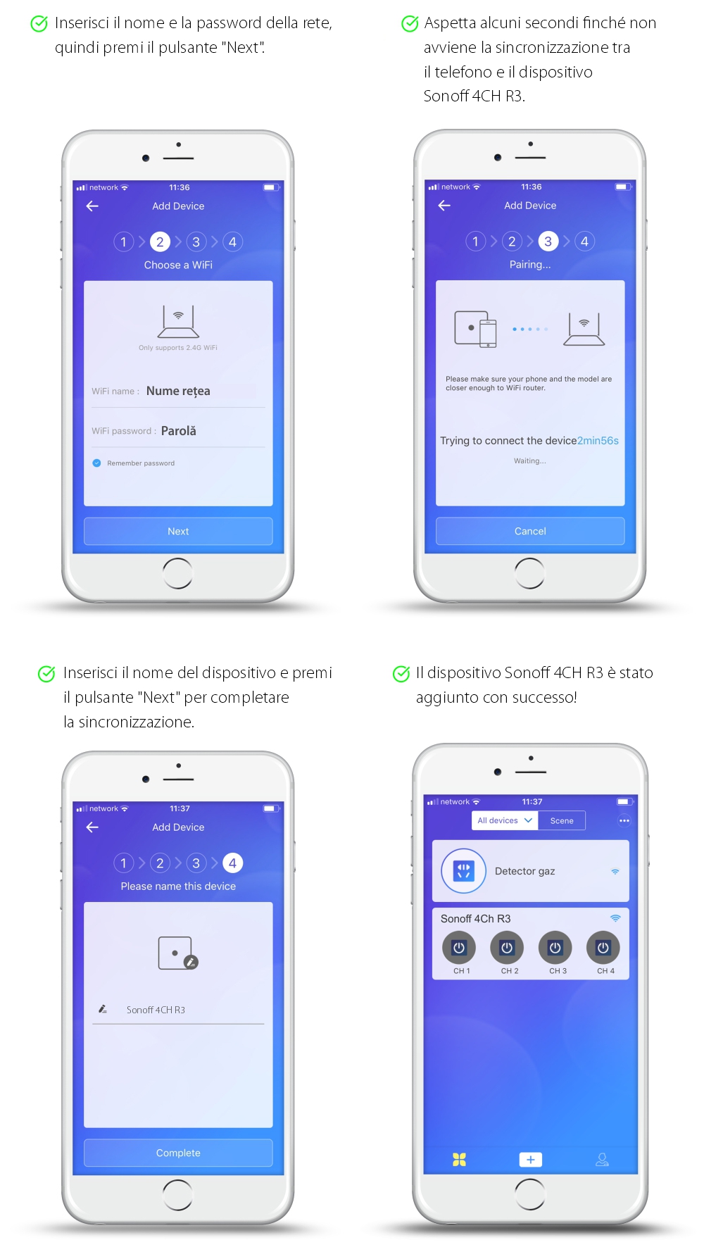 Relè wireless a 4 canali – Sonoff 4CH R3