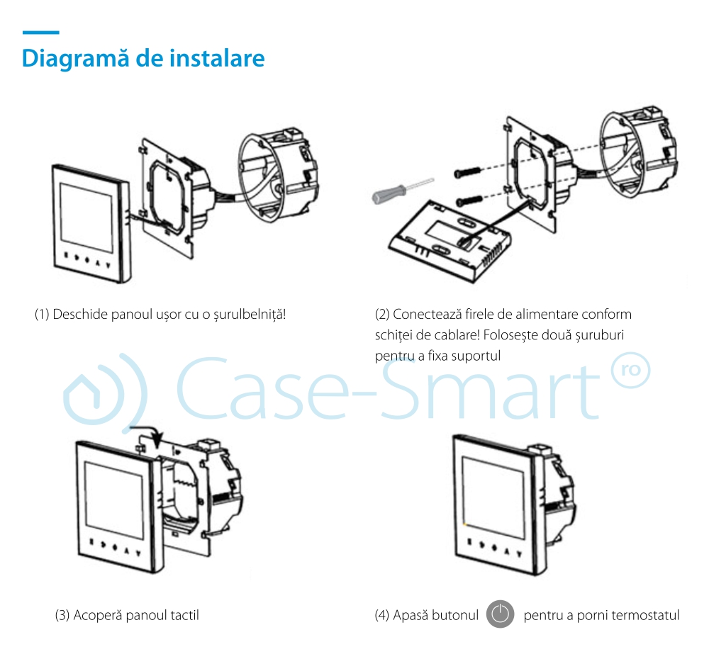Termostato WiFi per caldaia a gas e riscaldamento a pavimento, Applicazione mobile Smart Life, BeOk BOT-313WiFi