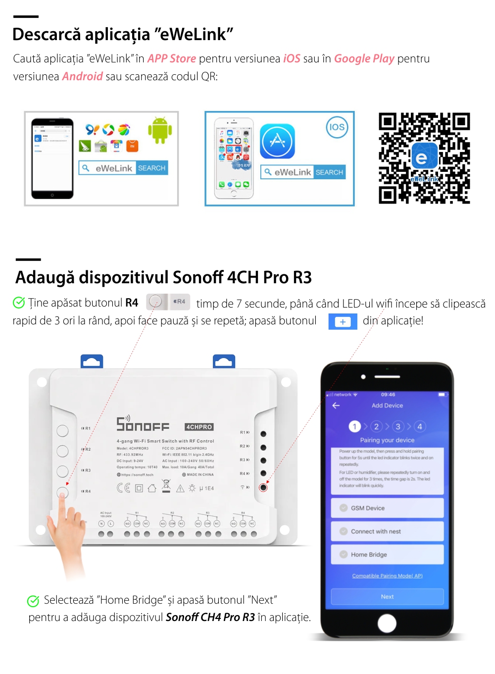 Relè Wireless a 4 canali Sonoff 4CH Pro R3