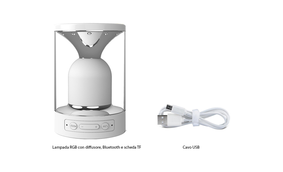 Lampada touch e altoparlante portatile RedSun RS-WBSL-C08