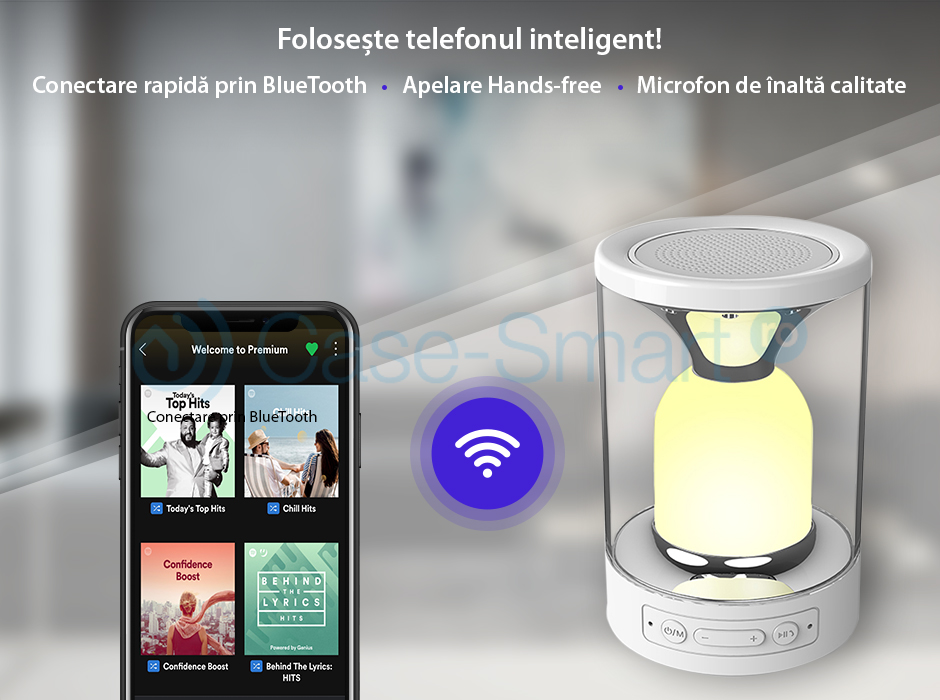 Lampada touch e altoparlante portatile RedSun RS-WBSL-C08