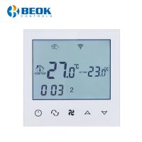 Termostato cablato per condizionatore d’aria BeOk TDS21WIFI-AC2, controllo da telefono cellulare, compatibile con sistemi HVAC