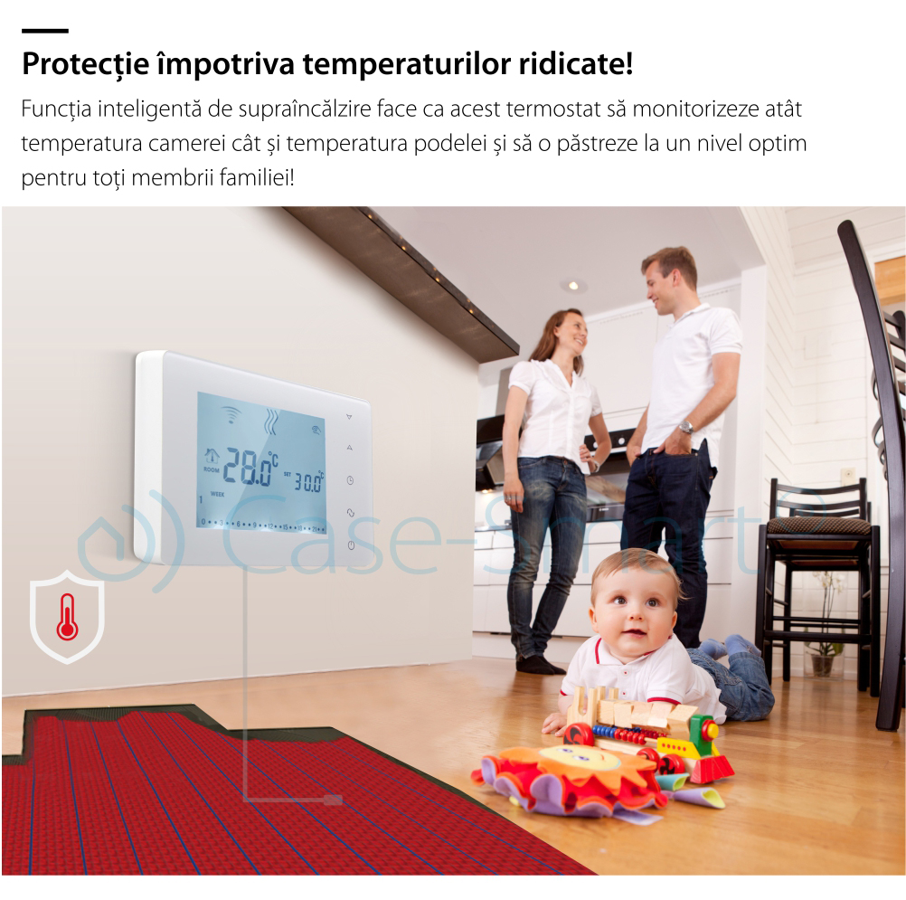 Termostato per caldaia a gas e riscaldamento a pavimento BeOK BOT-X306