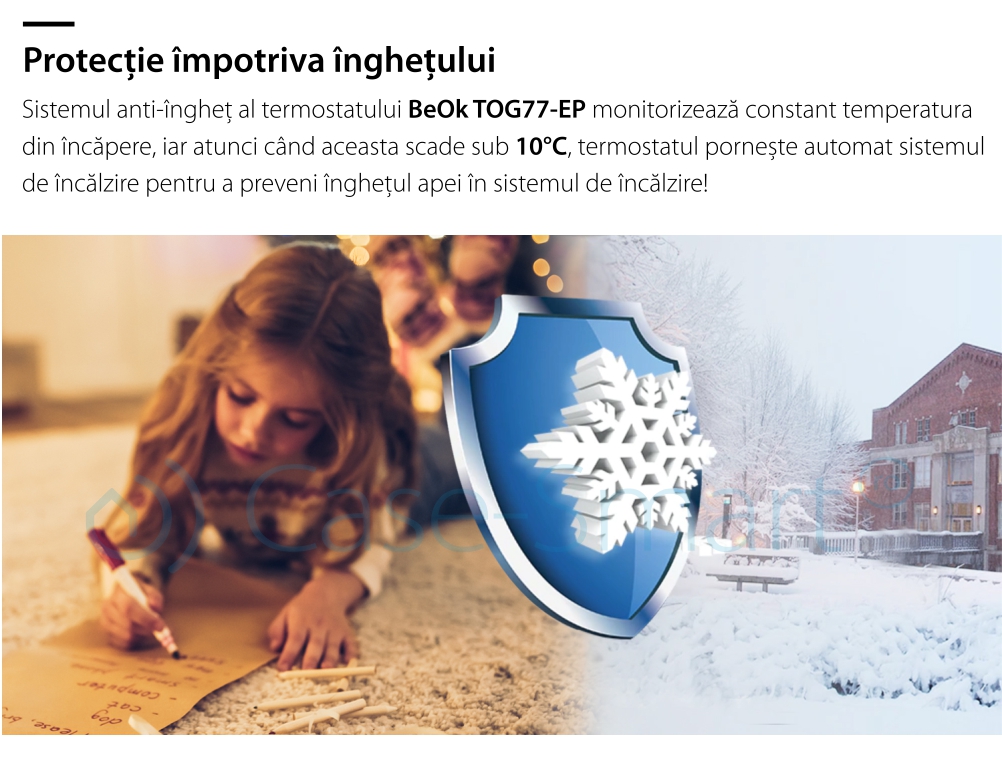 Termostato per caldaia a gas e riscaldamento a pavimento BeOK BOT-X306