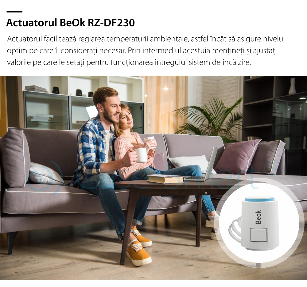 Attuatore termico normalmente chiuso BeOk RZ-DF230-NC