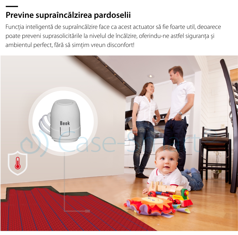 Attuatore termico normalmente aperto BeOk RZ-AN230-NO