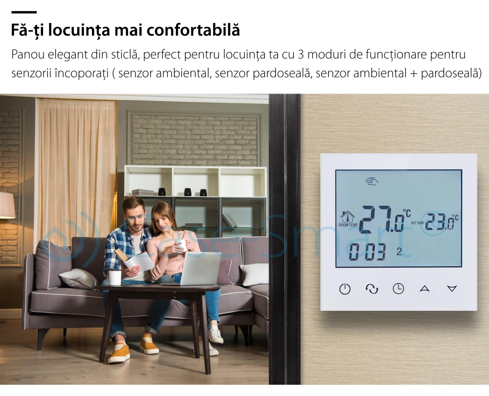 Termostato per il riscaldamento elettrico a pavimento BeOK TDS21-EP