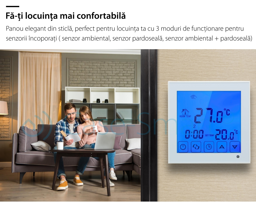 Termostato per il riscaldamento elettrico a pavimento BeOK TDS23-EP