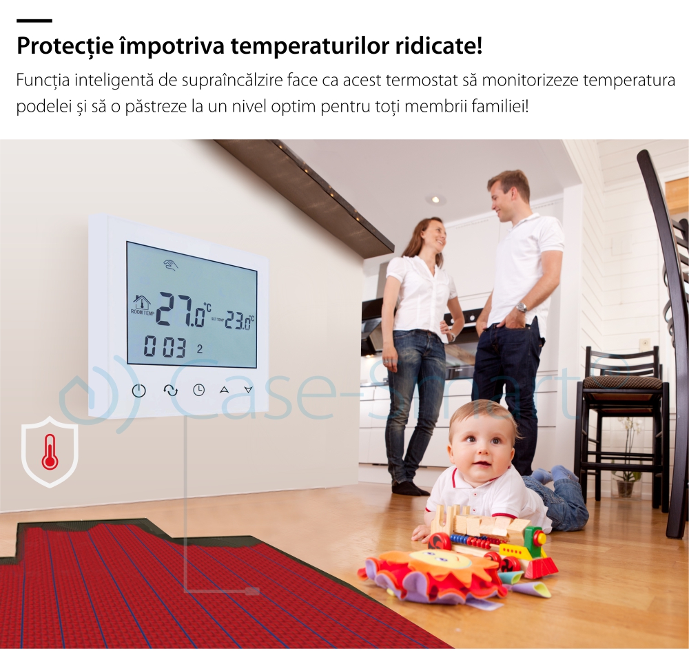 Termostato per il riscaldamento elettrico a pavimento BeOK TDS21-EP