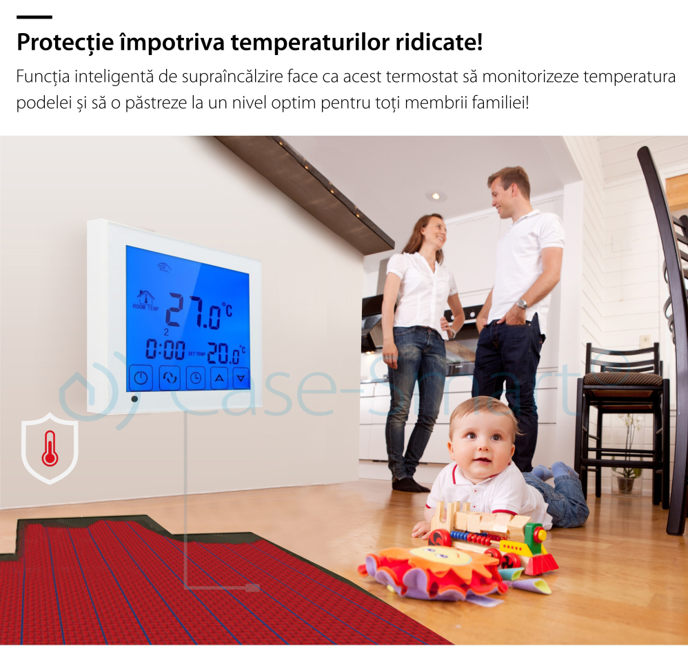 Termostato per il riscaldamento elettrico a pavimento BeOK TDS23-EP