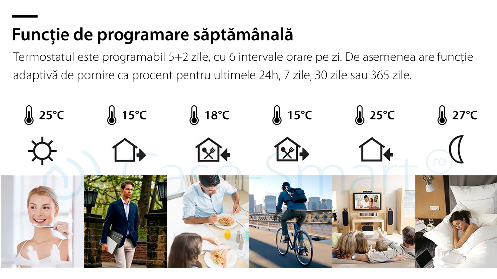 Termostato per riscaldamento a pavimento elettrico Beok  BeOK TGT70-EP