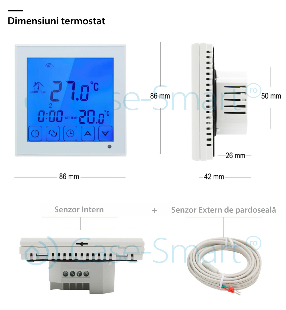 Termostato per il riscaldamento elettrico a pavimento BeOK TDS23-EP