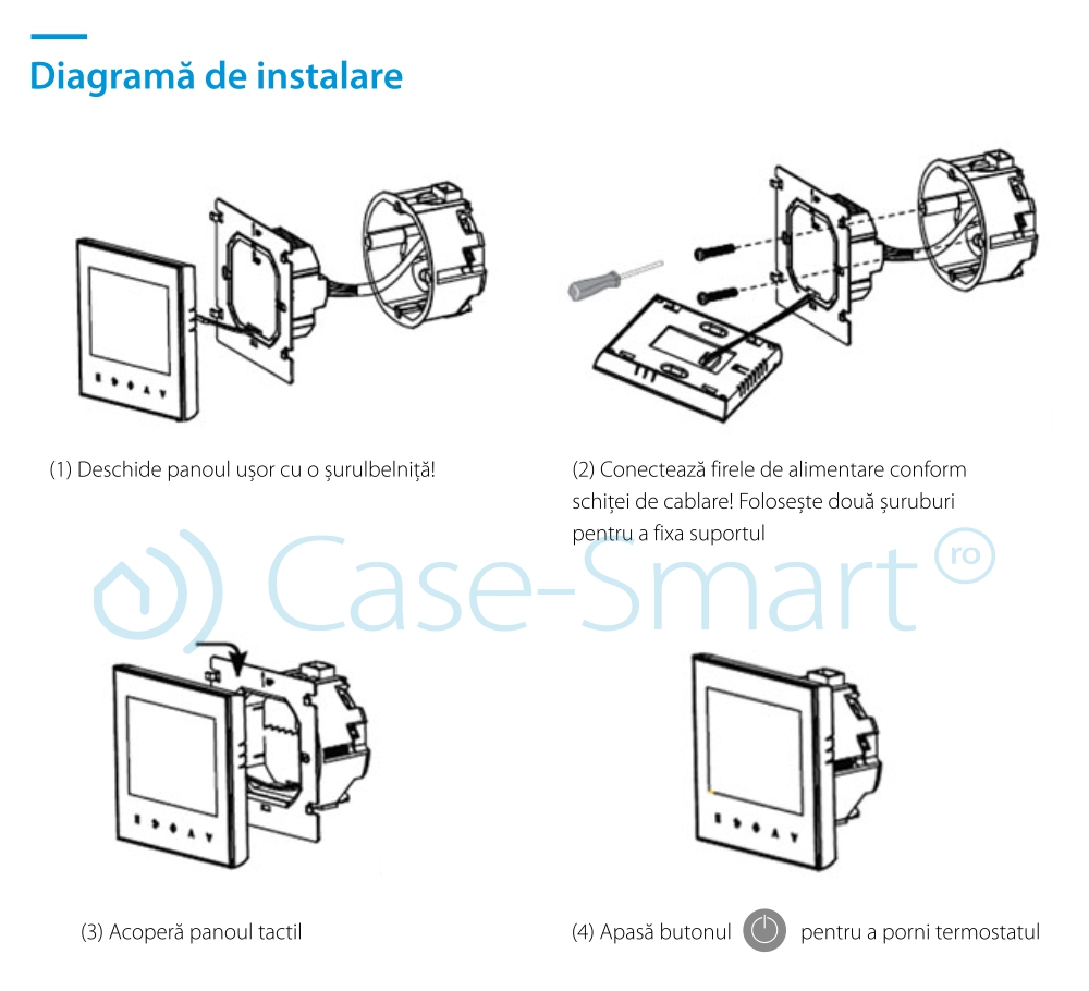 Termostato per il riscaldamento elettrico a pavimento BeOK TDS21-EP
