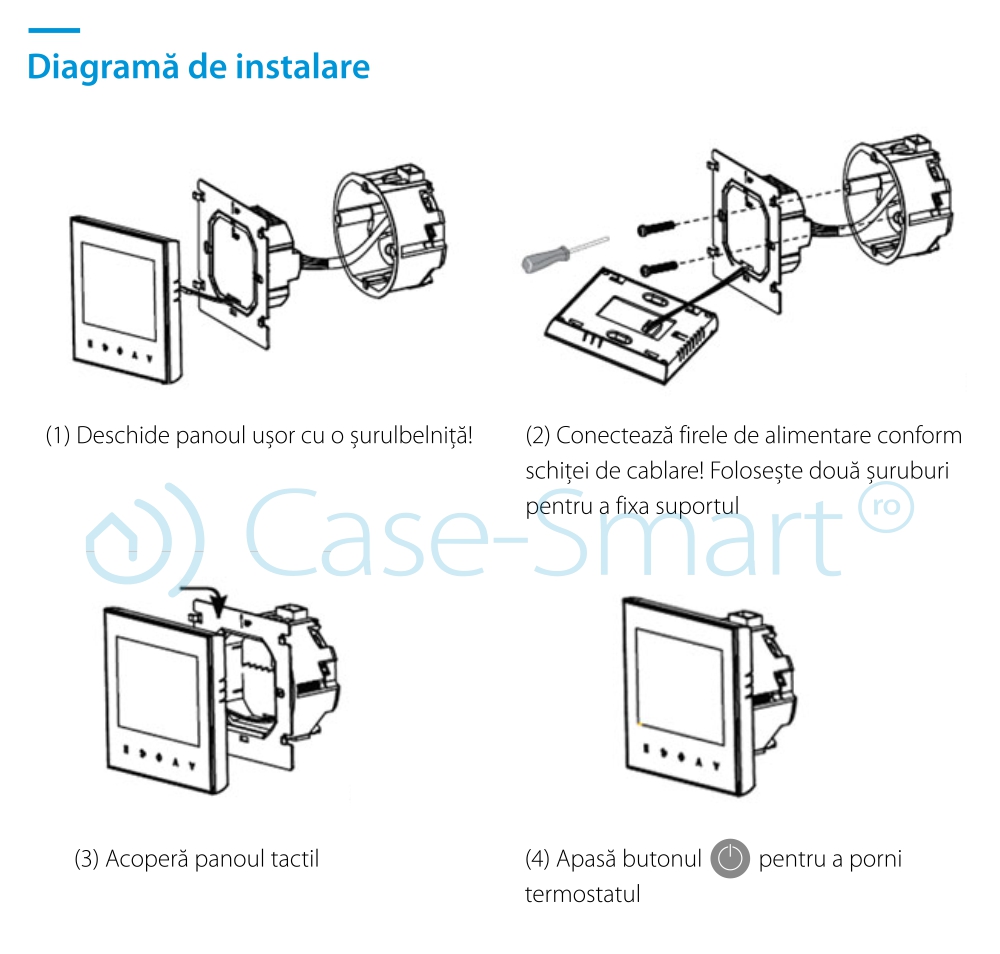 Termostato per riscaldamento a pavimento elettrico Beok  BeOK TGT70-EP