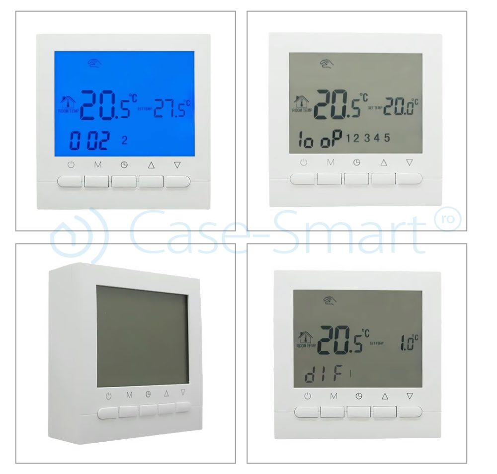 Termostato per caldaia a gas e riscaldamento a pavimento BeOK BOT-313W