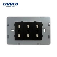 Modulo presa tripla LIVOLO standard italiano colore nero