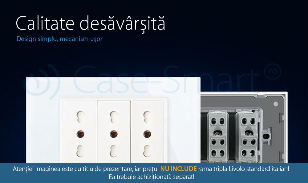 Modulo presa tripla LIVOLO standard italiano