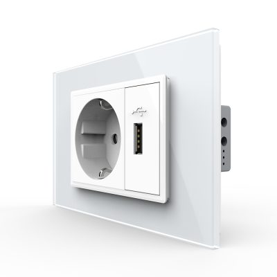 Presa Schuko con USB Livolo Standard italiano