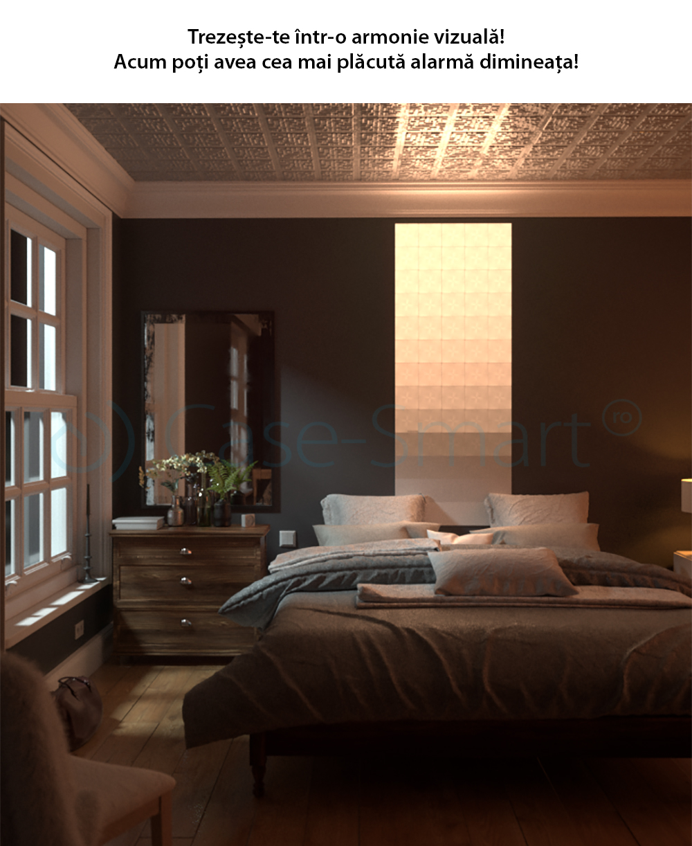 Pacchetto 4 Pannelli Luminosi Intelligenti Nanoleaf Canvas con Sensore Musica per Estensione Kit Base Canvas, LED RGBW