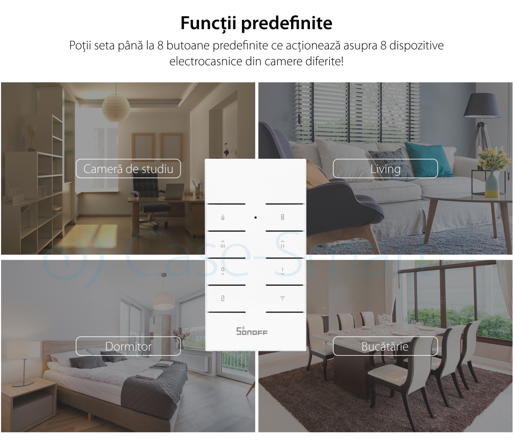 Telecomando RF Sonoff RM433 con Funzione di Sincronizzazione Wi-Fi, Regolazione Intensità Luminosa, Regolazione Velocità Ventilatore