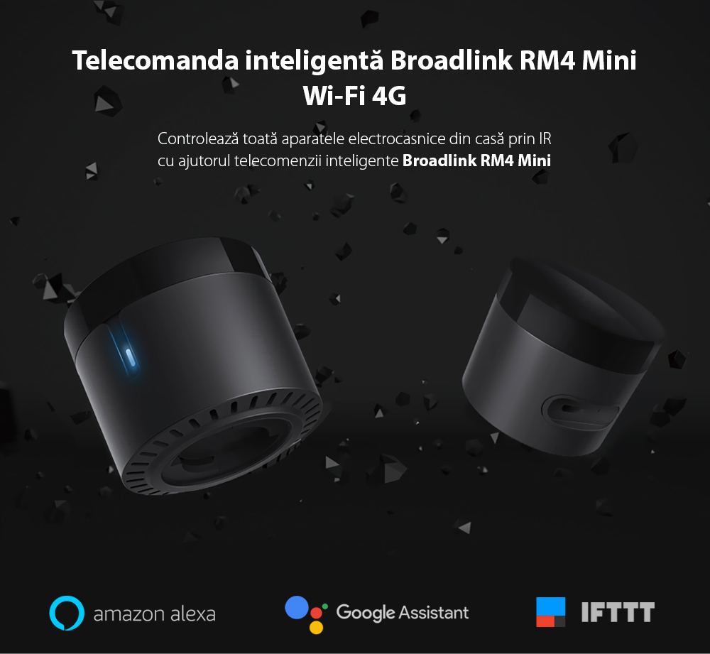 Telecomando intelligente BroadLink RM4 Mini, controllo IR