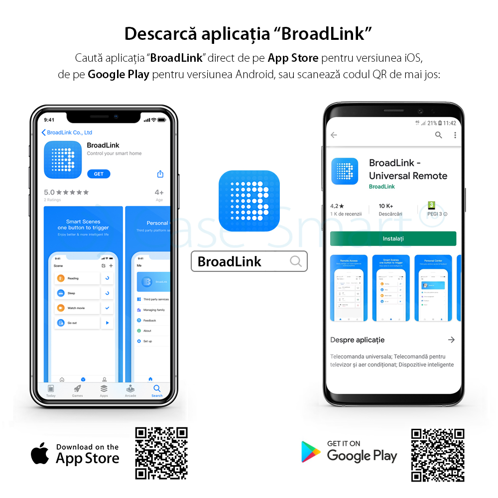 Pacchetto di 4 lampadine intelligenti Wi-Fi BroadLink FastCon dimmerabili, E27, 6.5W, compatibili con Amazon Alexa, Google Home, controllo tramite smartphone