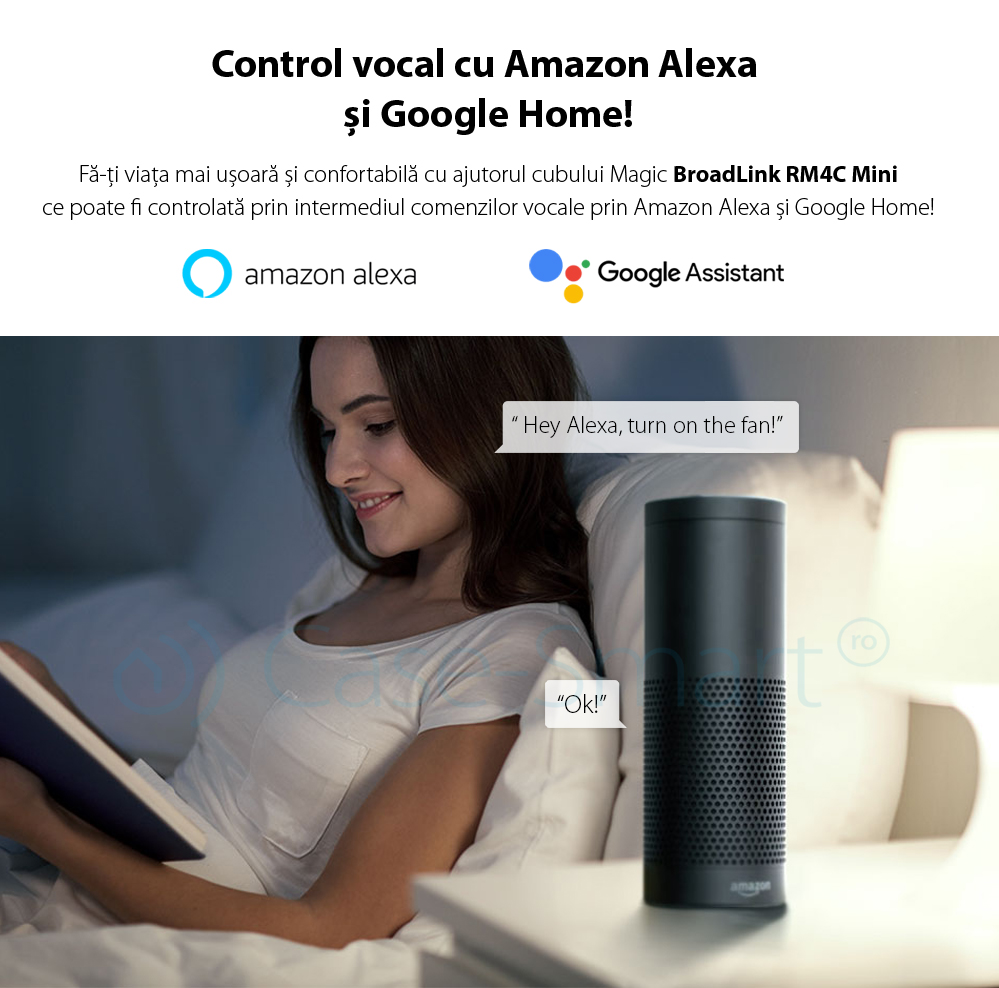 Telecomando intelligente BroadLink RM4C Mini, IR, Wi-Fi, compatibile con Amazon Alexa e Google Home