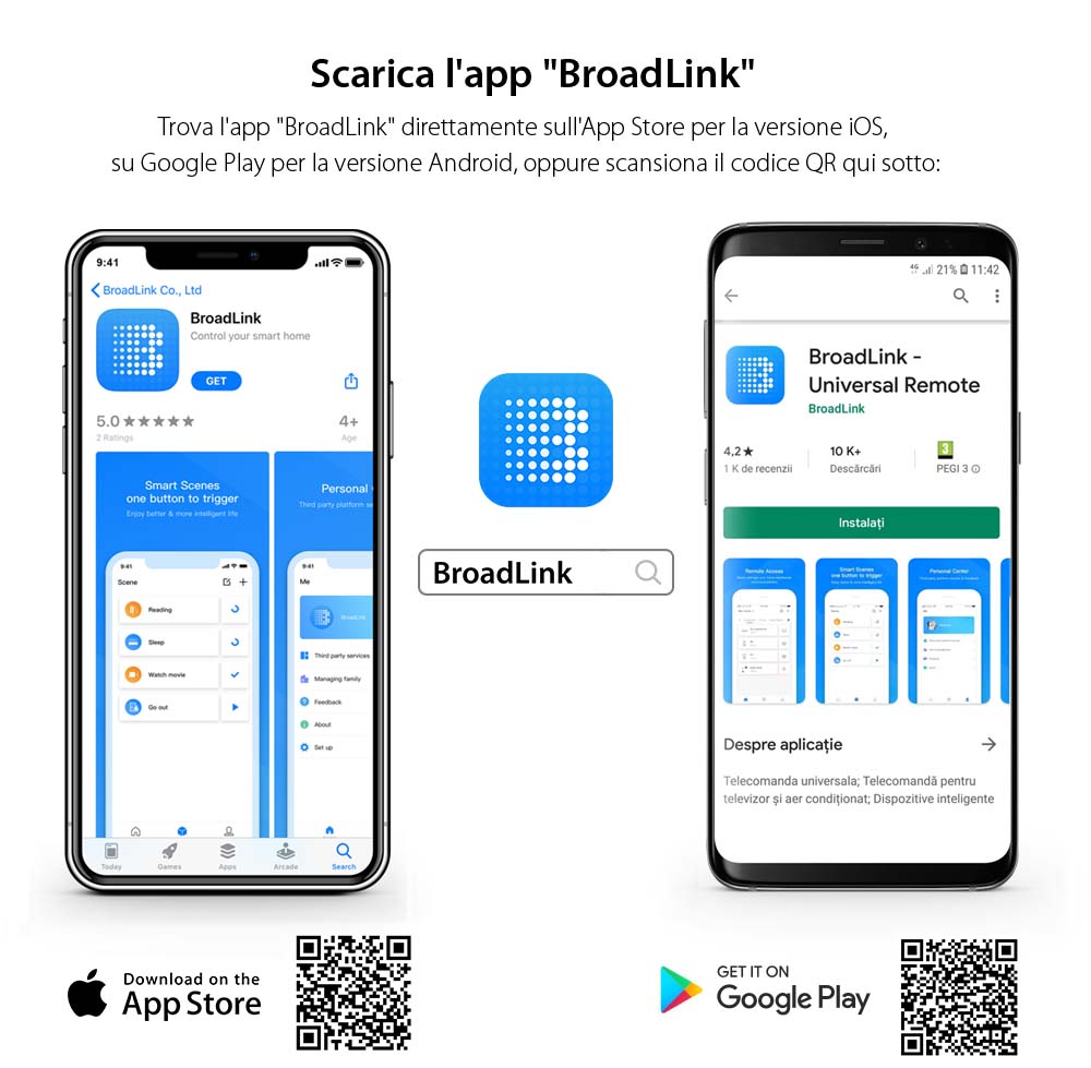 Telecomando intelligente BroadLink RM4C Mini, IR, Wi-Fi, compatibile con Amazon Alexa e Google Home