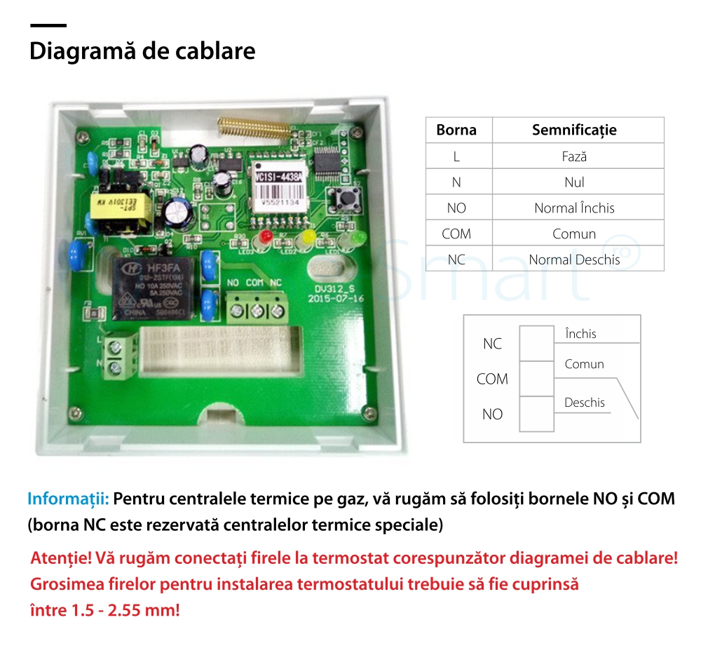 Termostato Wi-Fi per caldaia a gas e riscaldamento a pavimento con agente termico BeOk BOT306RF-WIFI, Programmabile, Memorizzazione impostazioni, Antigelo, Controllo da cellulare