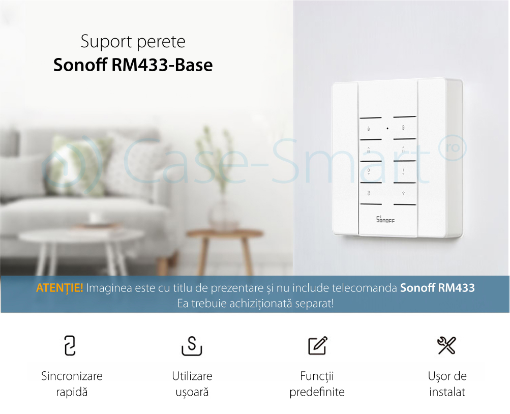 Supporto da parete per telecomando Sonoff RM433