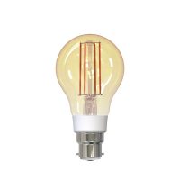 Lampadina LED Intelligente Wireless Homeflow B-5008, B22, 5.5W (equivalente a 40W), 500lm, dimmerabile, a filamento, luce calda, Controllo tramite smartphone