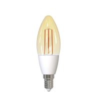 Lampadina LED Intelligente Wireless Homeflow B-5007, E14, 4.5W (equivalente a 25W), 400lm, dimmerabile, a filamento, luce calda, Controllo tramite smartphone