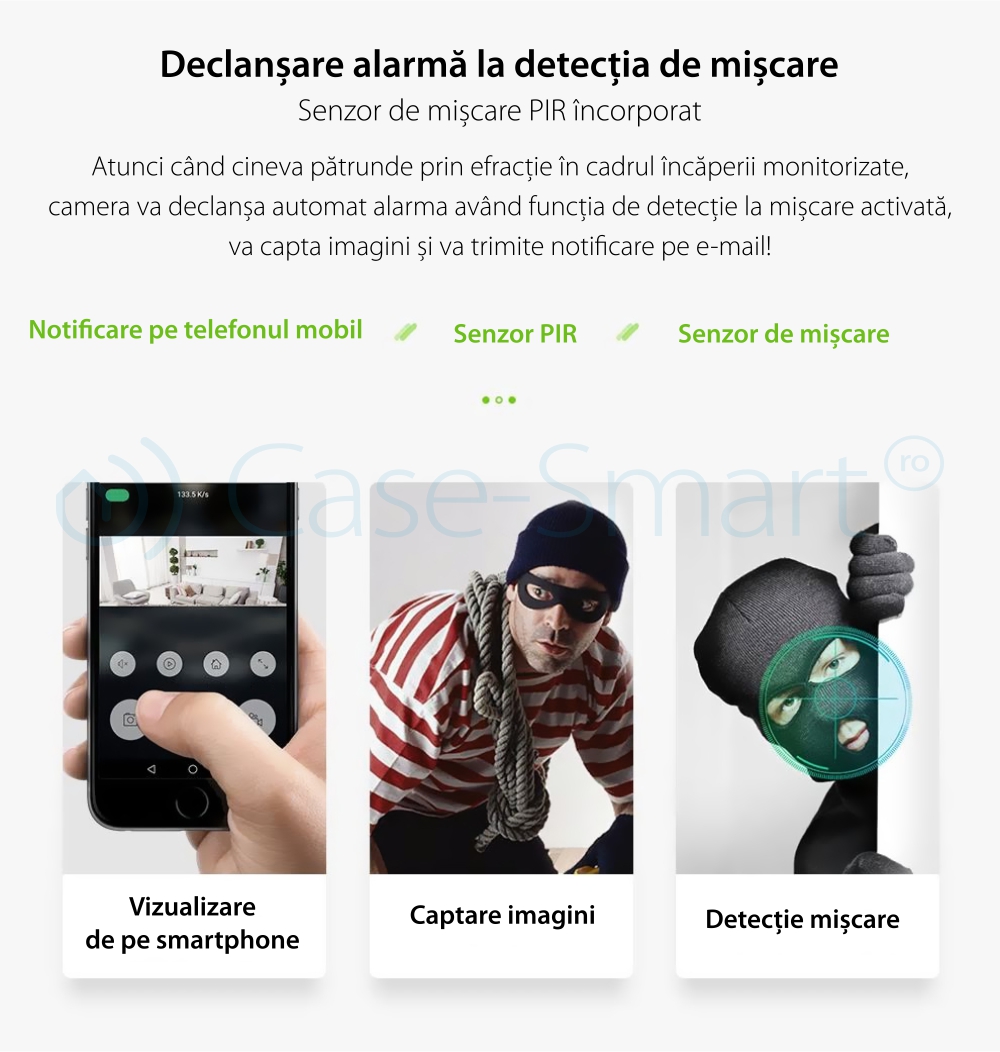 Telecamera di sorveglianza wireless Homeflow C-6003, per esterni, rilevamento del movimento, visione notturna, controllo tramite smartphone