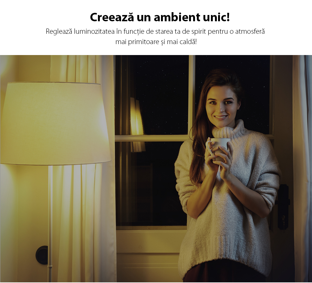 Lampadina LED Intelligente Wireless Homeflow B-5008, B22, 5.5W (equivalente a 40W), 500lm, dimmerabile, a filamento, luce calda, Controllo tramite smartphone