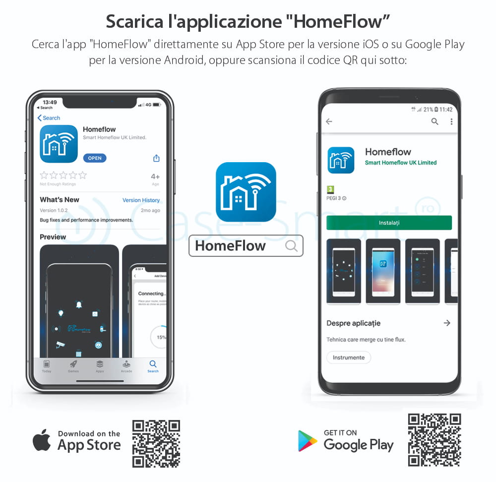 Telecamera di sorveglianza intelligente Wireless Homeflow C-6002, Comunicazione bidirezionale, Rilevamento movimento