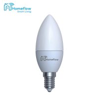 Lampadina LED Intelligente Wireless Homeflow B-5003, E14, 5W, 400lm, dimmerabile, luce calda/fredda, Controllo tramite smartphone
