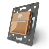 Modulo Lampada da notte LED Livolo con cornice in vetro, sensore di movimento incorporato colore dorato