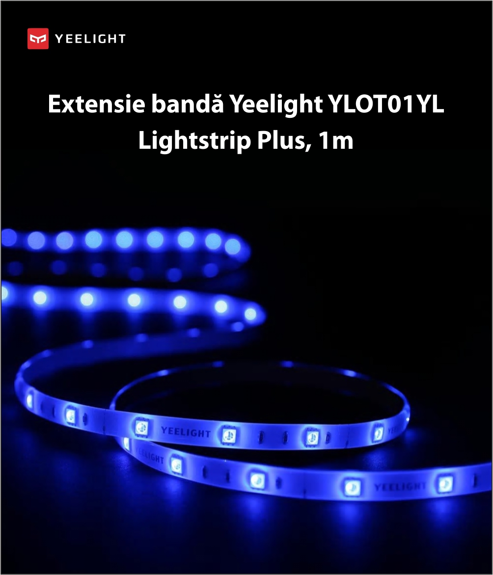 Estensione striscia LED Yeelight YLOT01YL Lightstrip Plus, Smart, Multicolore, Lunghezza 1m, Wireless, 2.1W