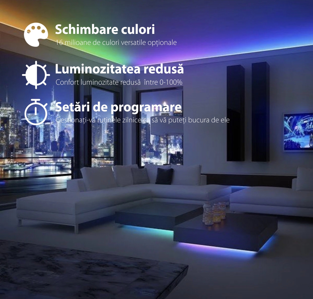 Striscia LED Intelligente Yeelight Lightstrip Plus YLDD05YL, Smart, Lunghezza 2 m, Potenza 7,5 W, Compatibile con Google Assistant