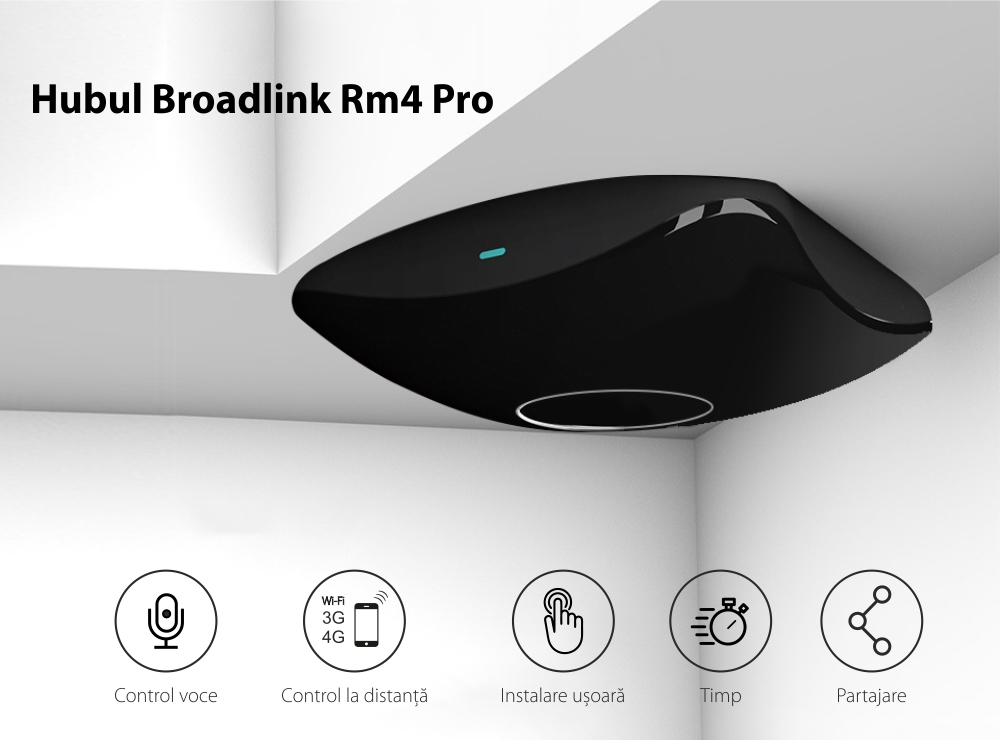 Telecomando universale HUB Wi-Fi BroadLink RM4 Pro, compatibile con Google Home, Alexa e IFTTT