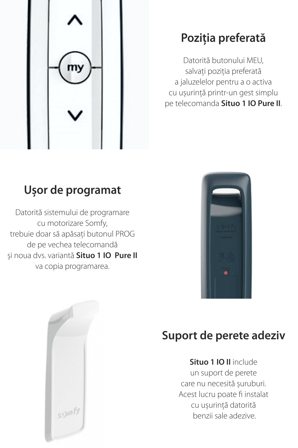 Telecomando Situo 1 io Pure II EE, Funzione auto/manuale, Compatibile con io-homecontrol