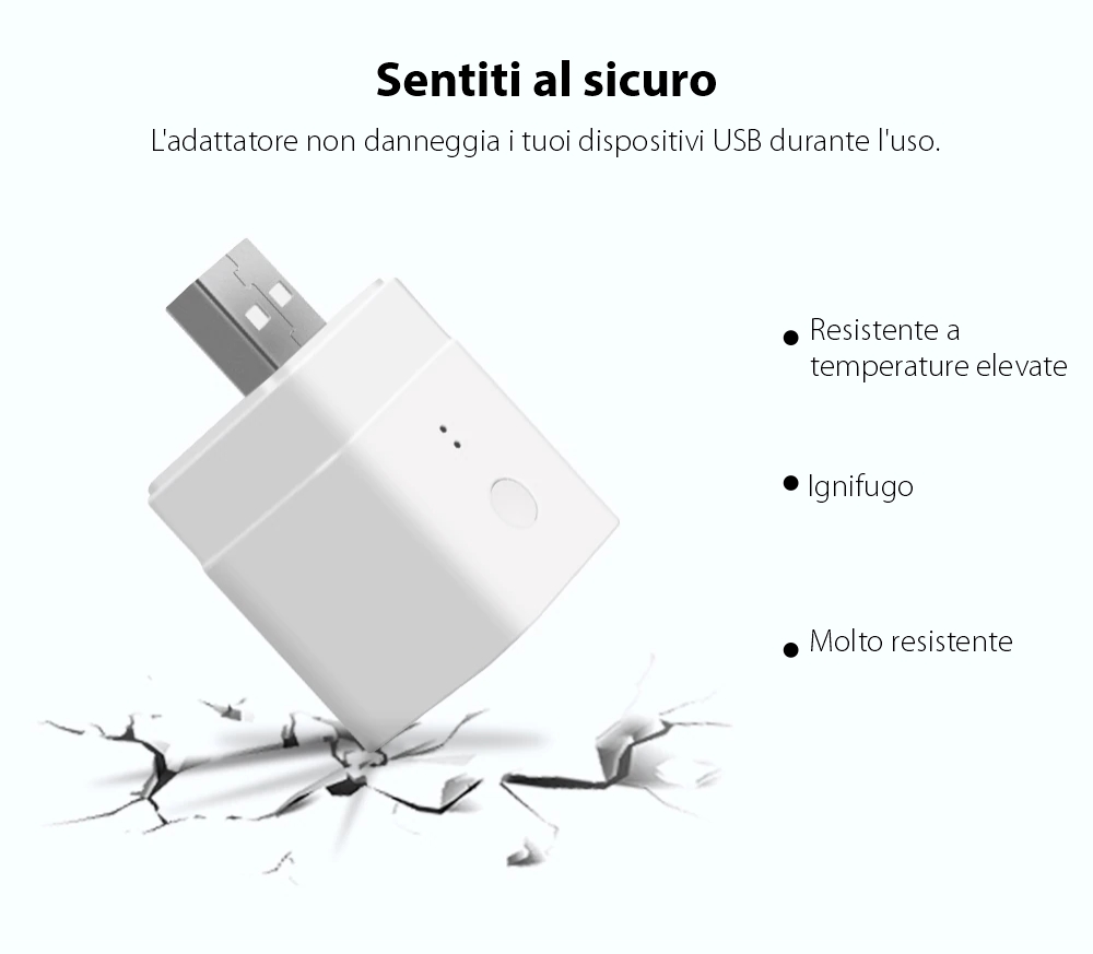Adattatore USB intelligente Sonoff, Micro, 5V, Wireless, Compatibile con Google Home, Alexa e eWeLink