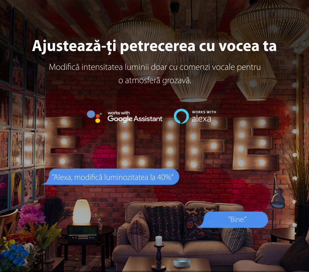 Dimmer intelligente per luce D1, Sonoff, Wireless, Controllo vocale, Compatibile con Google Home e Alexa