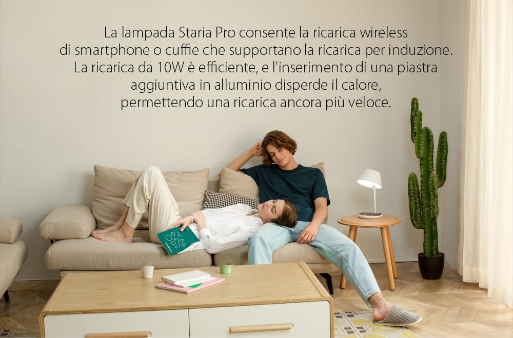 Lampada LED Yeelight Staria Bedside Lamp Pro, YLCT03YL, Per la ricarica wireless, 18W, Controllo vocale