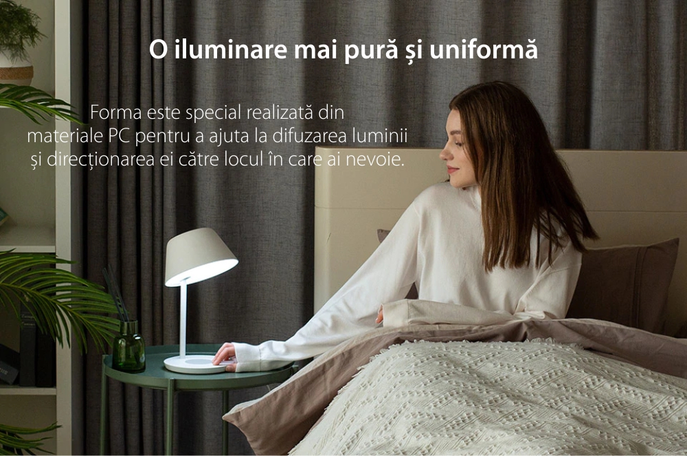Lampada LED Yeelight Staria Bedside Lamp Pro, YLCT03YL, Per la ricarica wireless, 18W, Controllo vocale