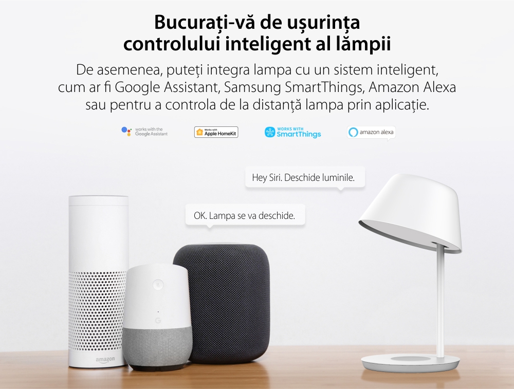 Lampada LED Yeelight Staria Bedside Lamp Pro, YLCT03YL, Per la ricarica wireless, 18W, Controllo vocale