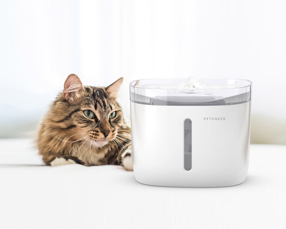 Dispenser d’acqua per animali domestici, Petoneer Fresco Mini, 1.9L, Filtrazione, Controllo tramite app