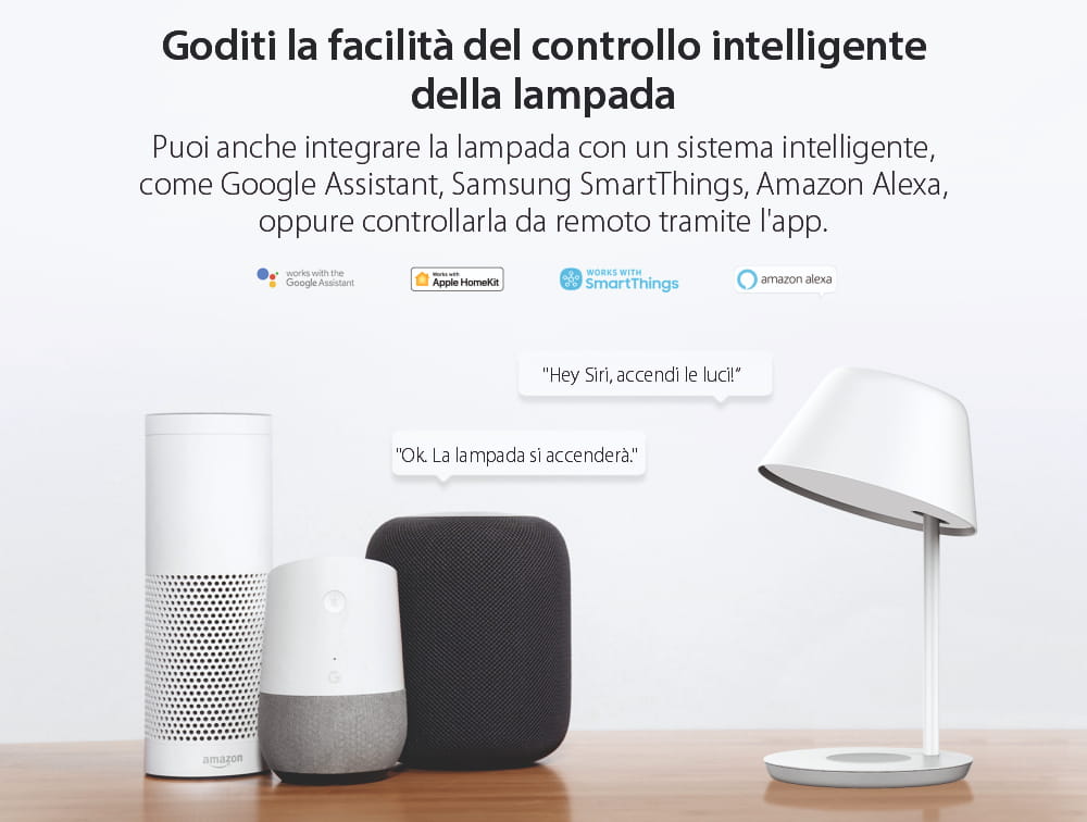 Lampada LED Yeelight Staria Bedside Lamp Pro, YLCT03YL, Per la ricarica wireless, 18W, Controllo vocale